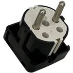 دوشاخه برق ارت دار کوشا نگین نور چهارگوش